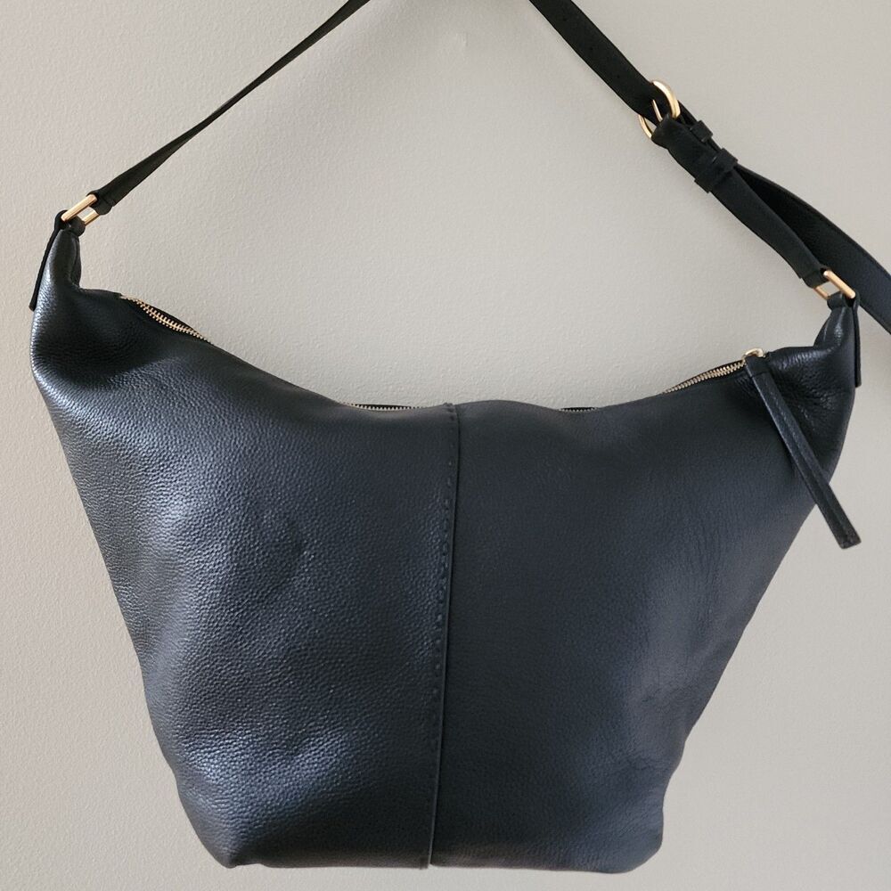 Tory Burch Black Leather Hobo Shoulder Bag - Picture 5 of 13